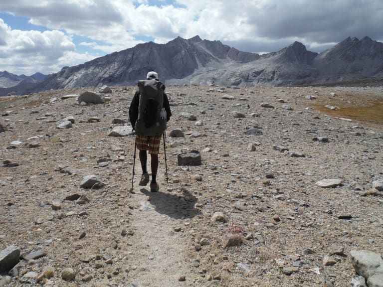 Hiking in the Sierras, along the John Muir Trail